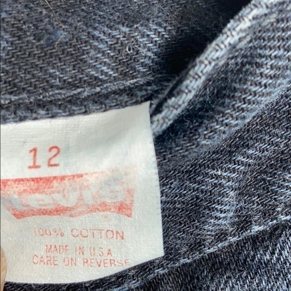 Levi’s Vintage 80’s High-rise Washed Black Jeans size 12(6) - Picture 9 of 10
